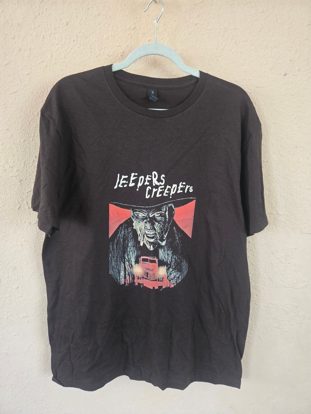 Jeepers Creepers Brown Tee Shirt, Men's Size Large